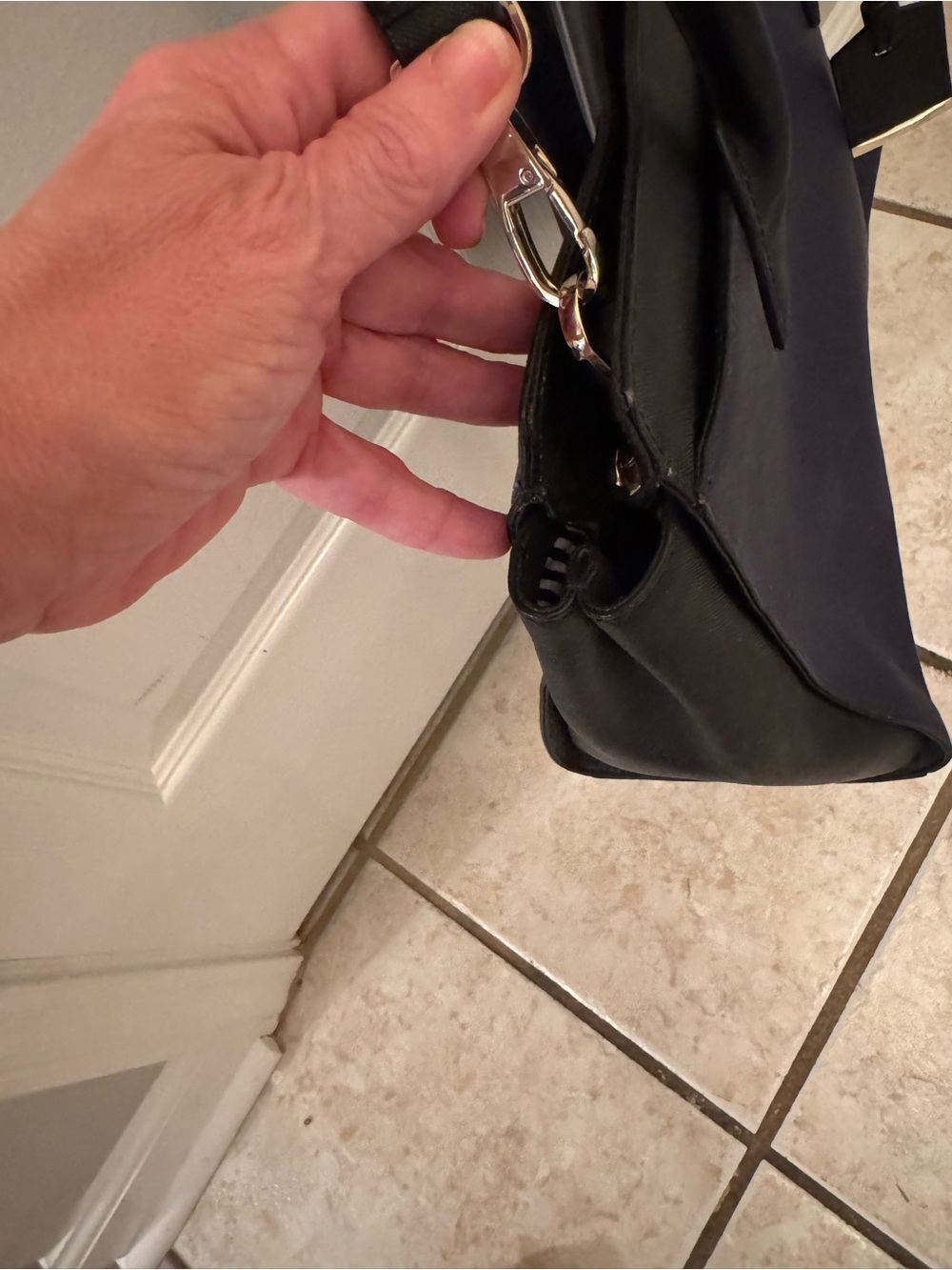 kate spade Navy and Black Saffiano Leather Satchel - Picture 10 of 16